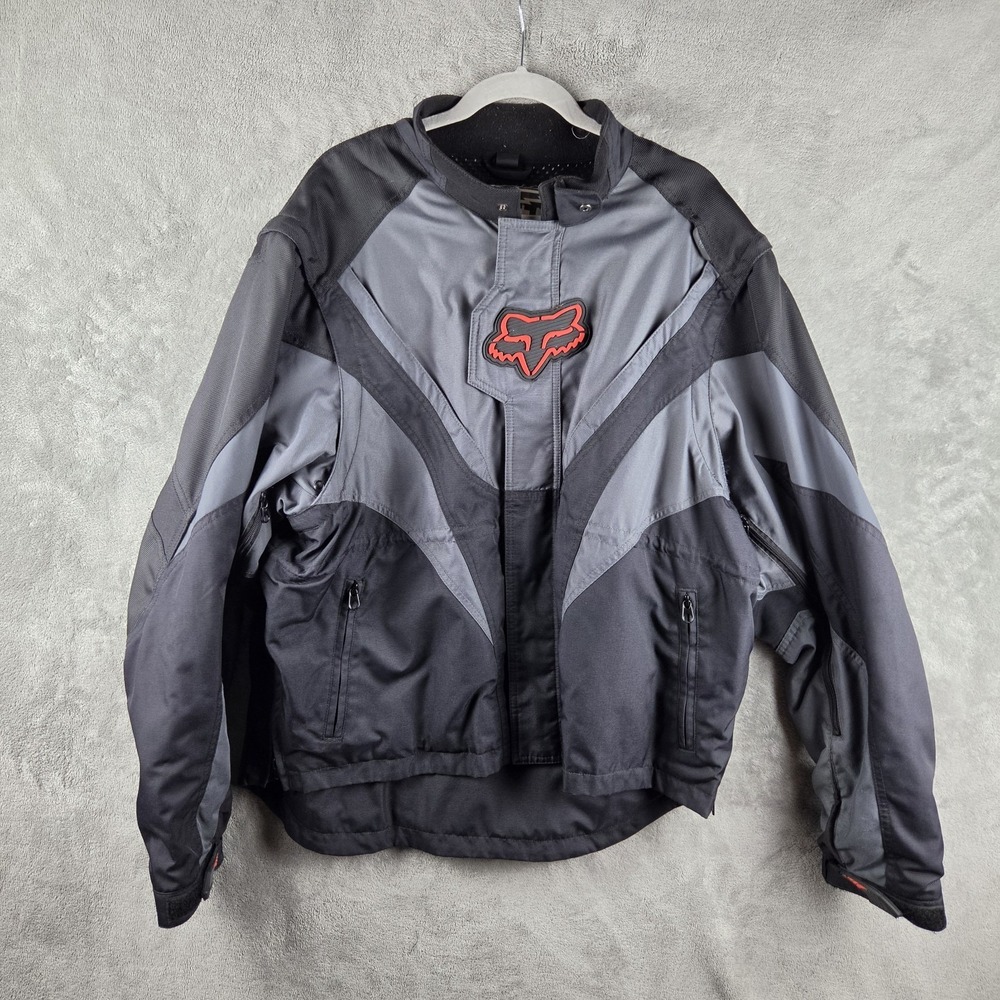 Fox Racing 360 Padded BMX Motocross Riding Jacket Men's XXL Black Grey